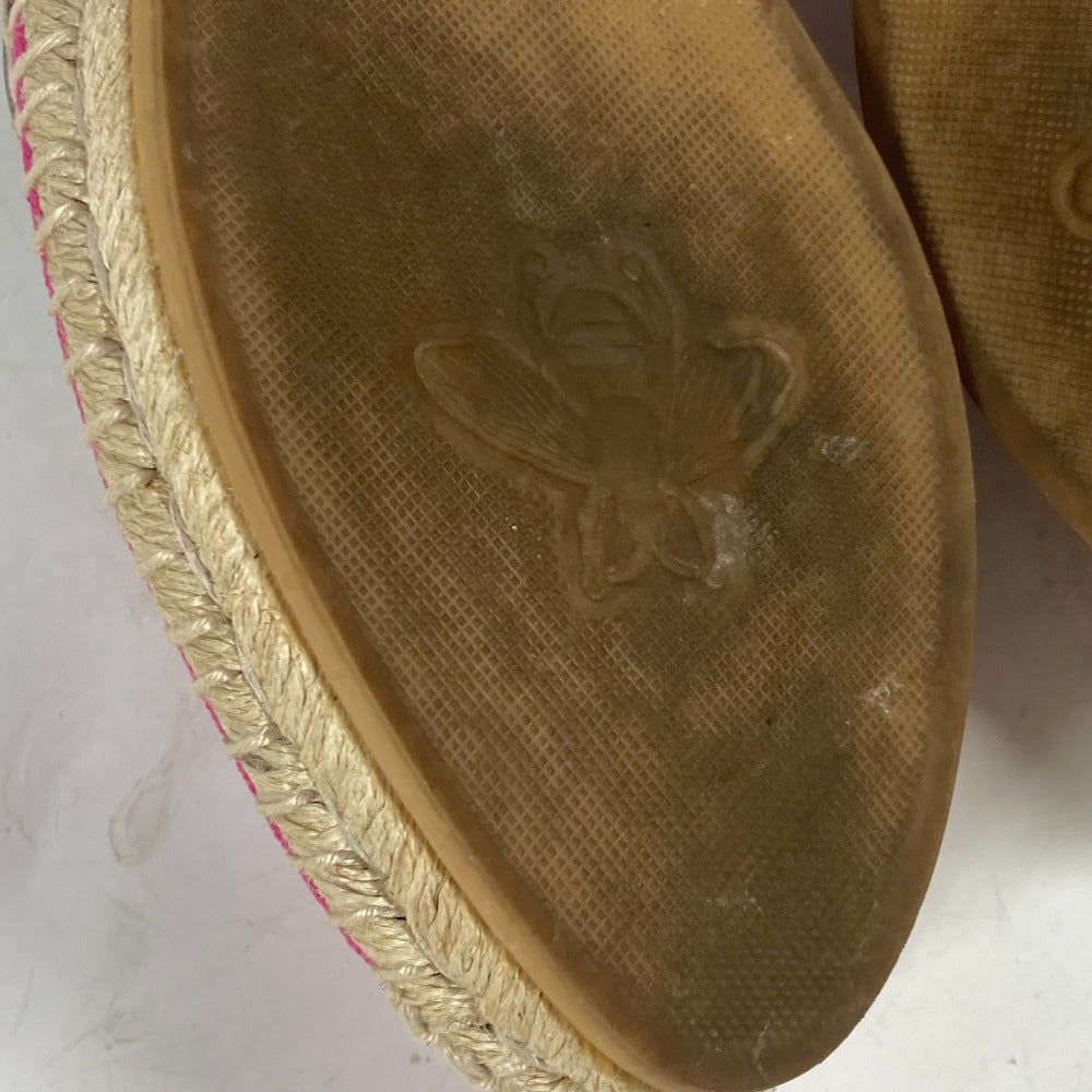 GUCCI 525882 canvas pink logo flat shoes 36.5