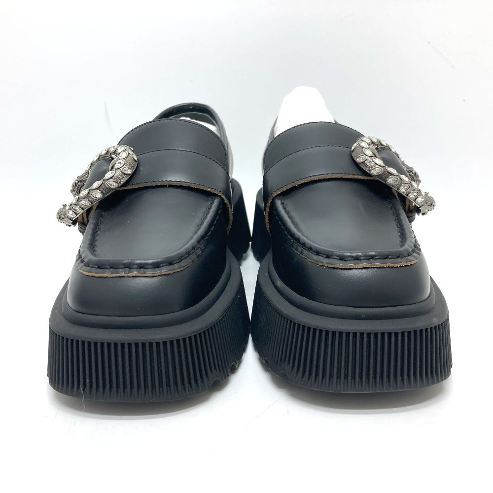 GUCCI loafers leather black Duonysus Women 34 1/2 Used