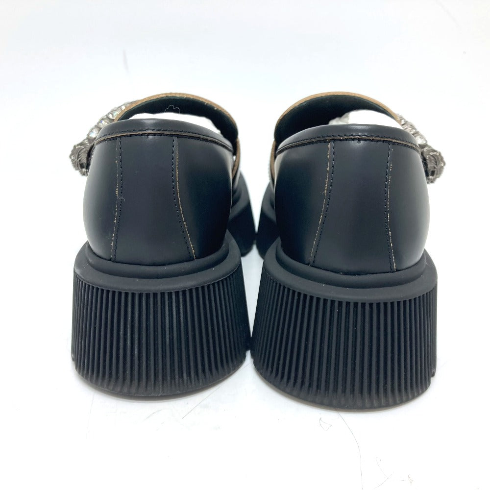 GUCCI loafers leather black Duonysus Women 34 1/2 Used
