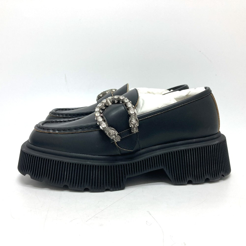 GUCCI loafers leather black Duonysus Women 34 1/2 Used
