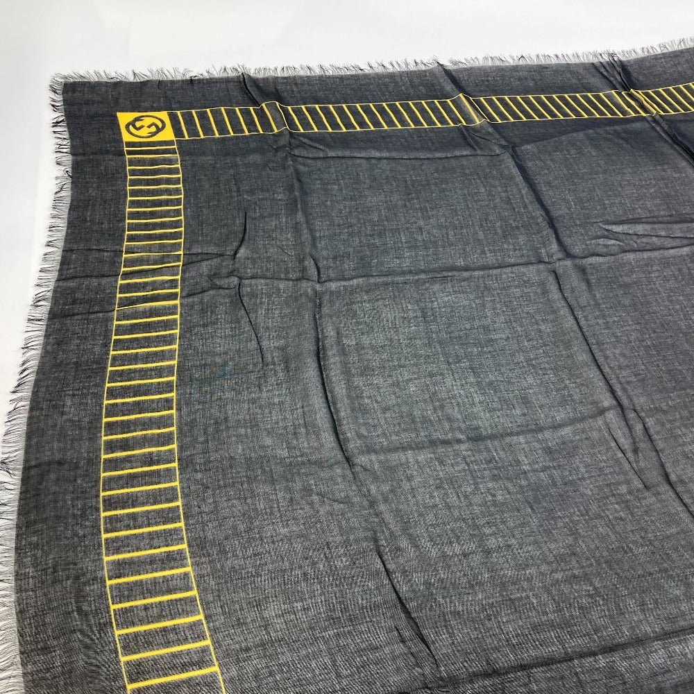 GUCCI Stall 535071 Rayon black Apparel MLB collaboration scarf Women Used