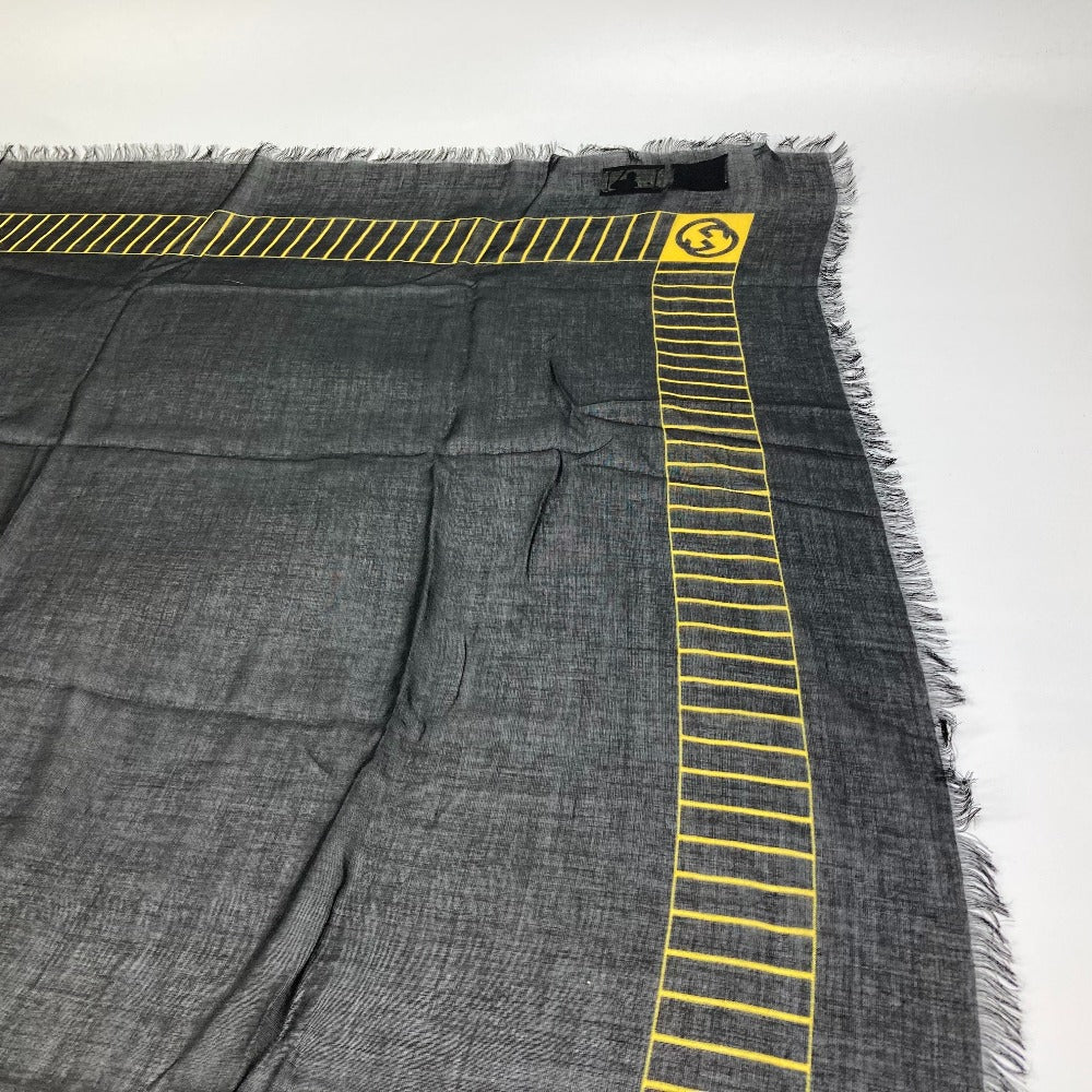 GUCCI Stall 535071 Rayon black Apparel MLB collaboration scarf Women Used