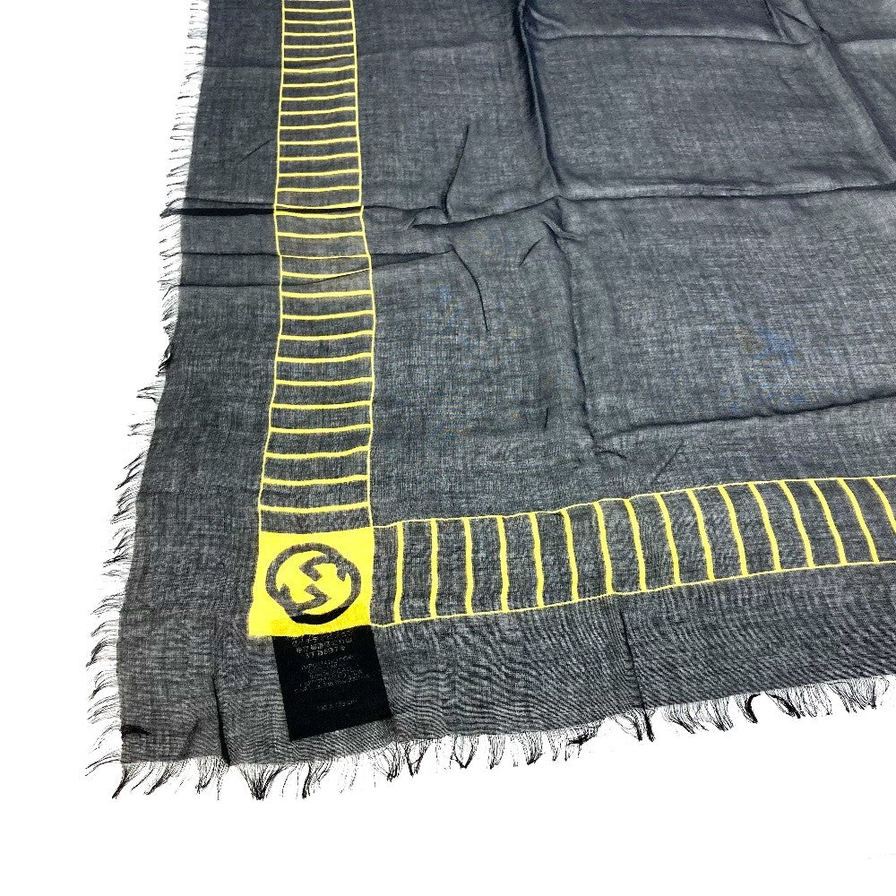 GUCCI Stall 535071 Rayon black Apparel MLB collaboration scarf Women Used