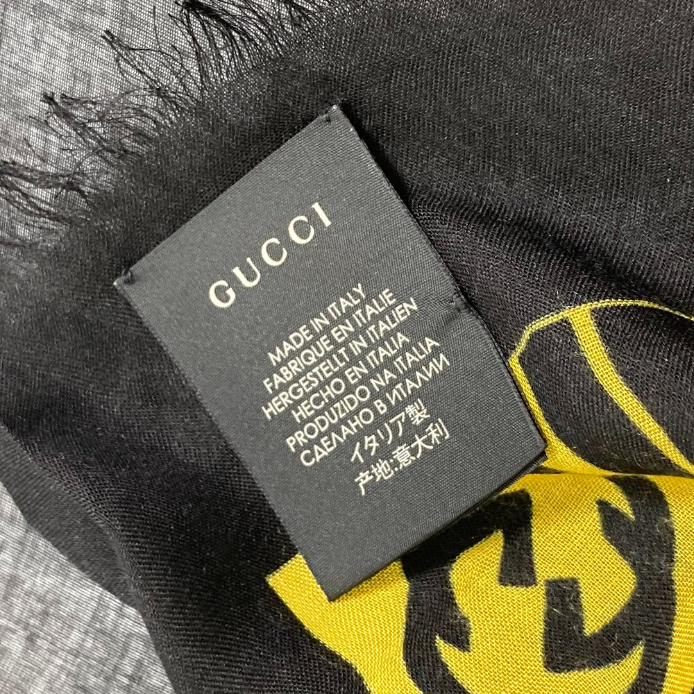 GUCCI Stall 535071 Rayon black Apparel MLB collaboration scarf Women Used