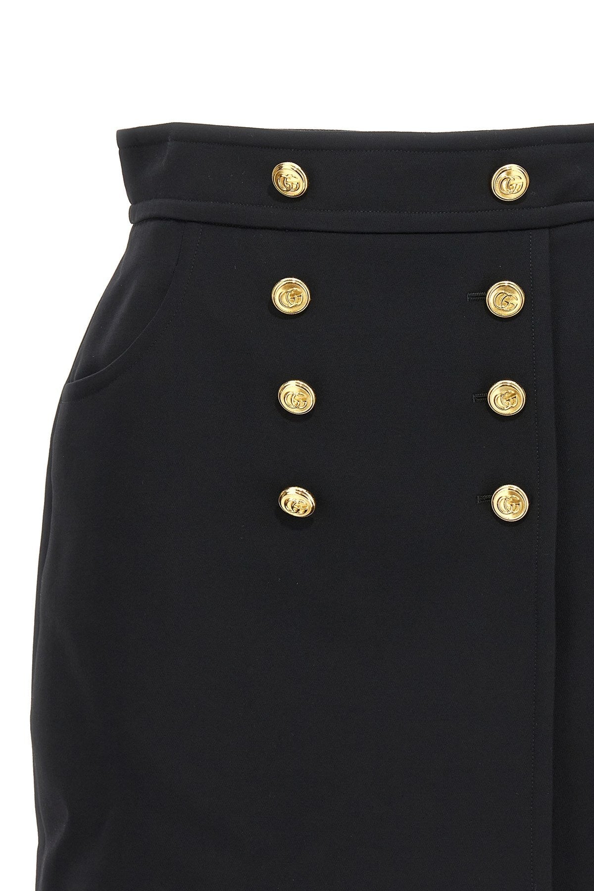 Gucci Women Logo Button Skirt