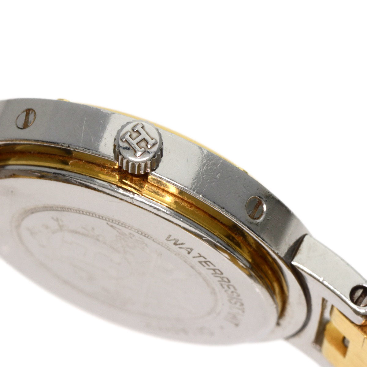 HERMES Watches Quartz Stainless Steel , SSxGP gold Clipper Old Belt Ivory dial Women Used