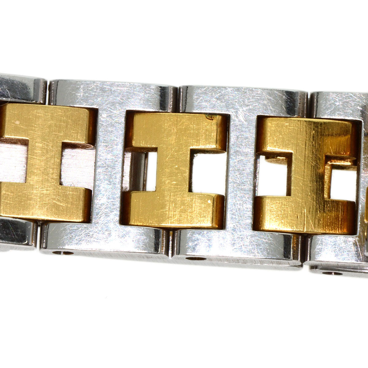 HERMES Watches Quartz Stainless Steel , SSxGP gold Clipper Old Belt Ivory dial Women Used