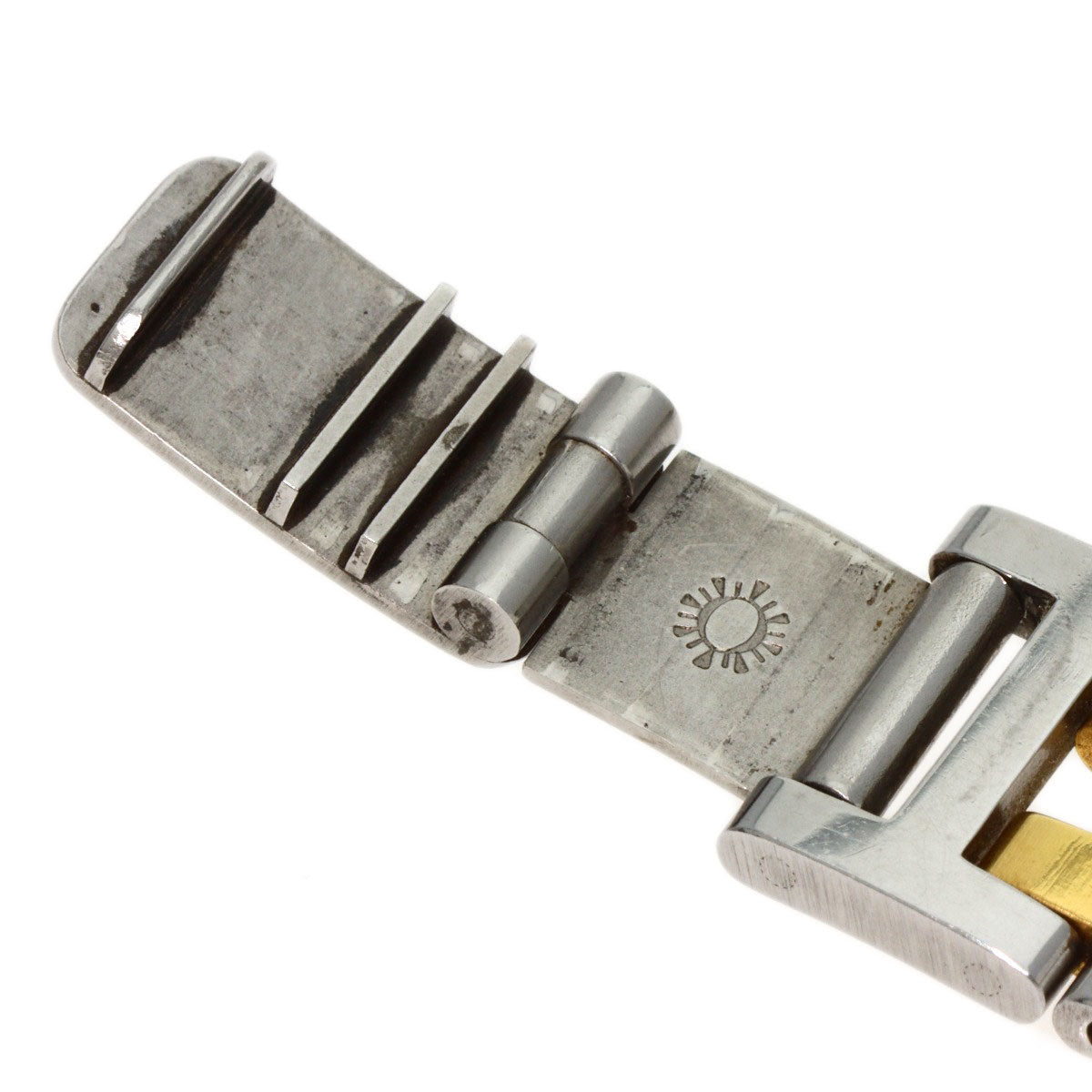 HERMES Watches Quartz Stainless Steel , SSxGP gold Clipper Old Belt Ivory dial Women Used