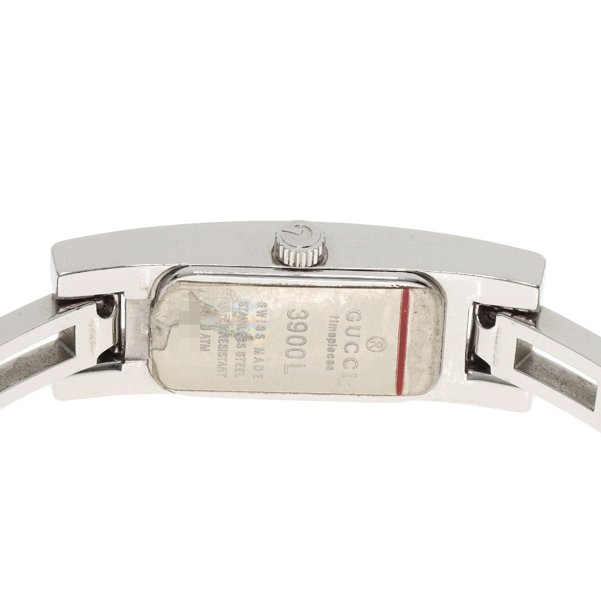 GUCCI Watches Quartz 3900L Stainless Steel , Stainless Steel Silver Diamond Bezel Silver dial Women Used