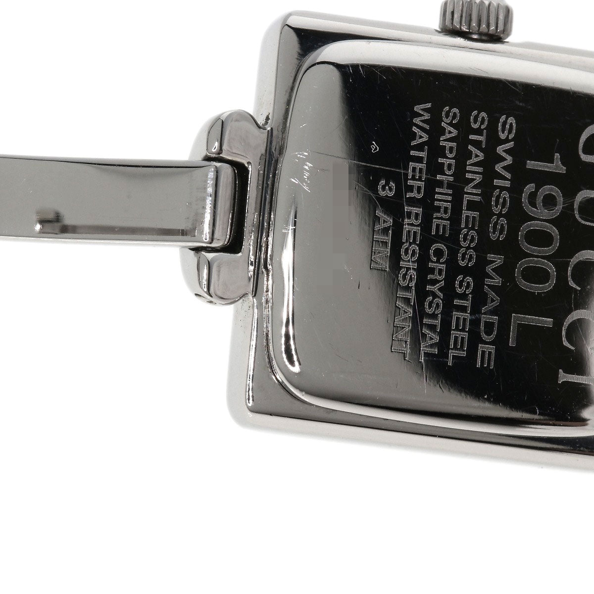 GUCCI Watches Quartz Stainless Steel , Stainless Steel Silver 1900L black dial Women Used