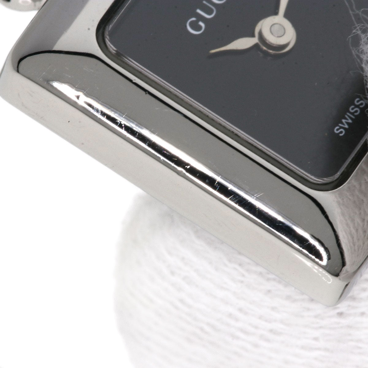 GUCCI Watches Quartz Stainless Steel , Stainless Steel Silver 1900L black dial Women Used