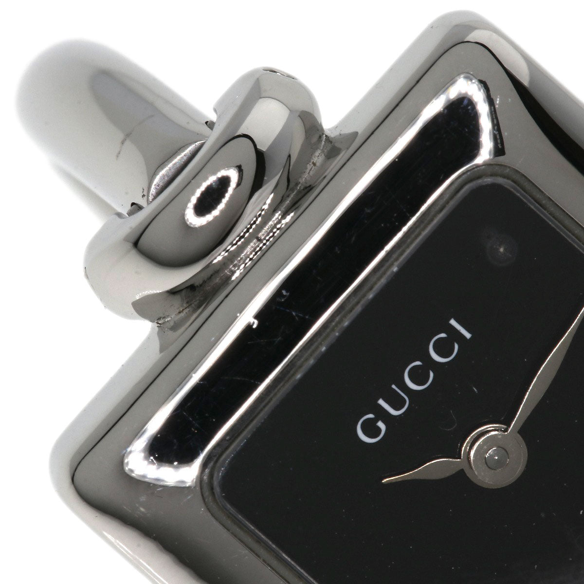 GUCCI Watches Quartz Stainless Steel , Stainless Steel Silver 1900L black dial Women Used