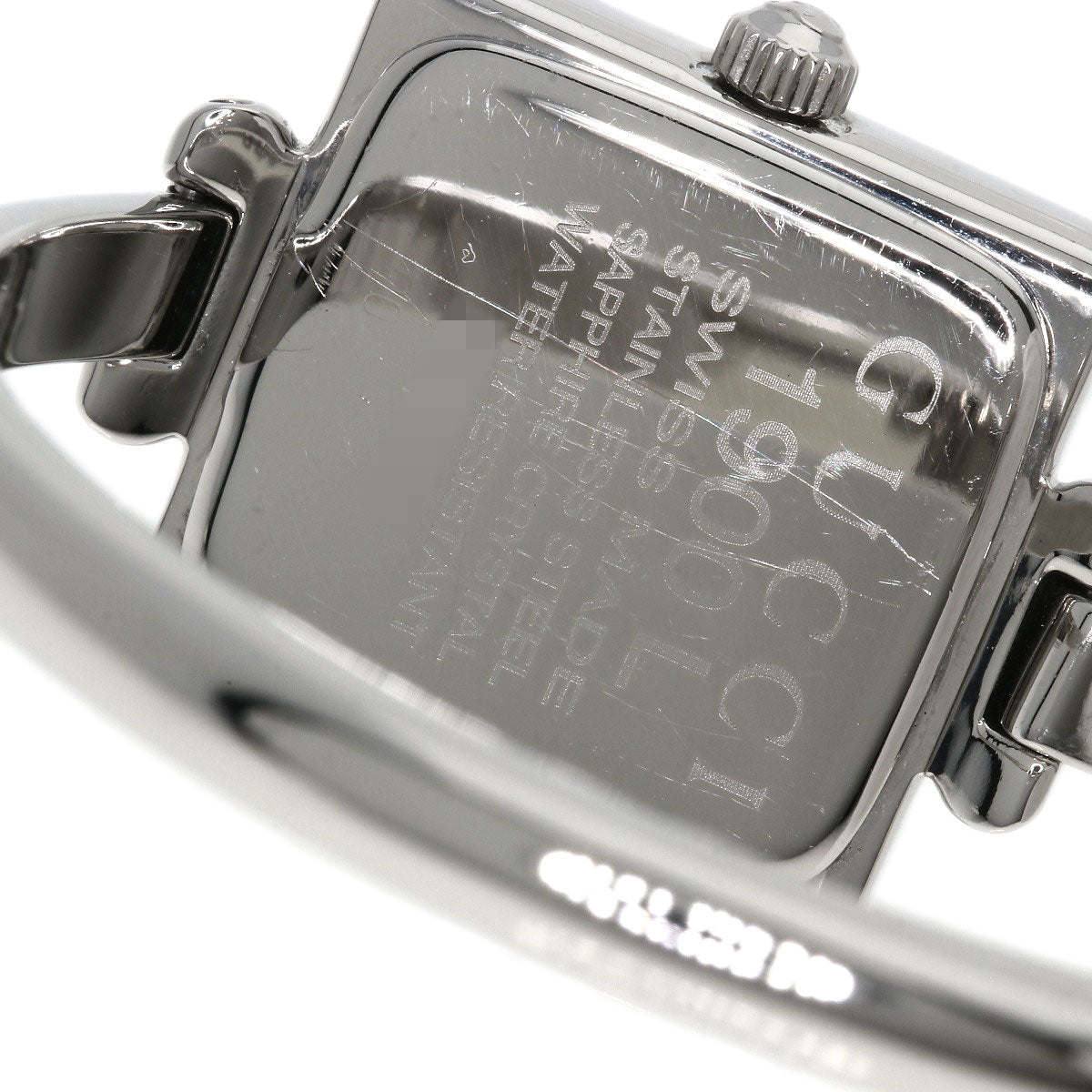 GUCCI Watches Quartz Stainless Steel , Stainless Steel Silver 1900L black dial Women Used