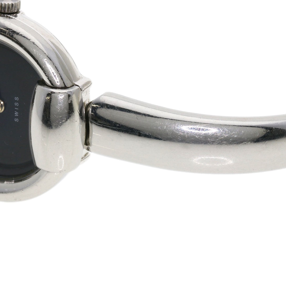 GUCCI Watches Quartz Stainless Steel , Stainless Steel Silver 1400L black dial Women Used