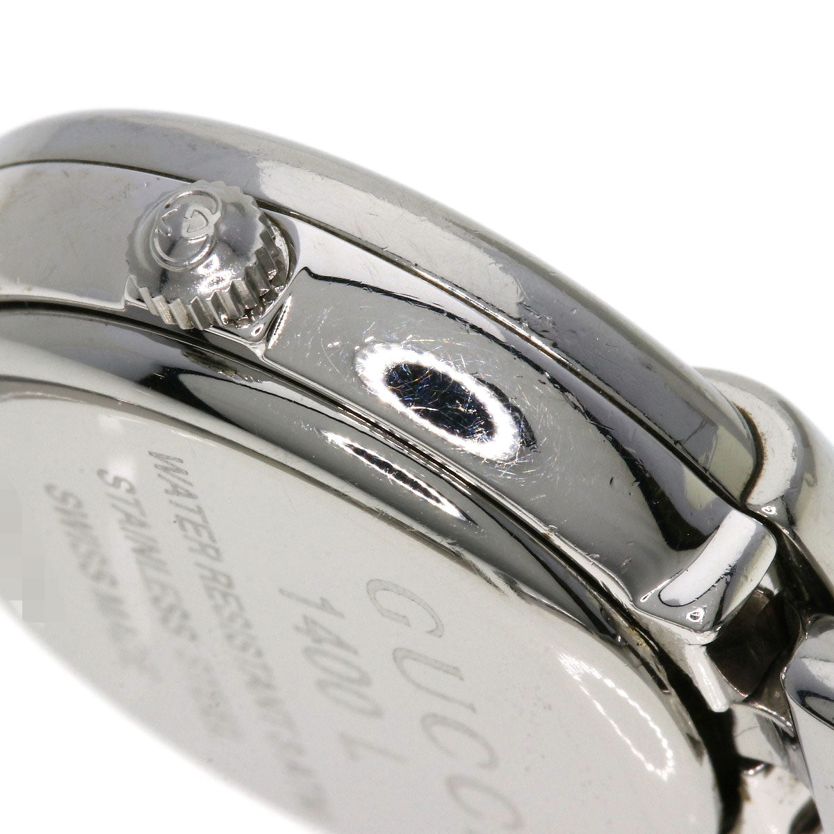 GUCCI Watches Quartz Stainless Steel , Stainless Steel Silver 1400L black dial Women Used