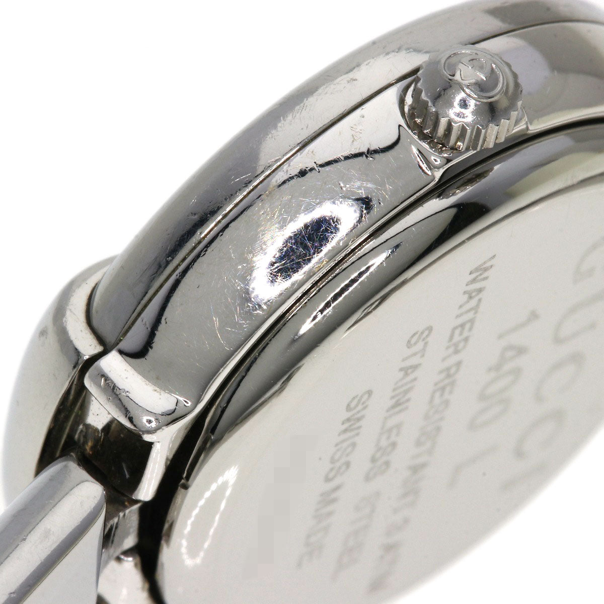 GUCCI Watches Quartz Stainless Steel , Stainless Steel Silver 1400L black dial Women Used
