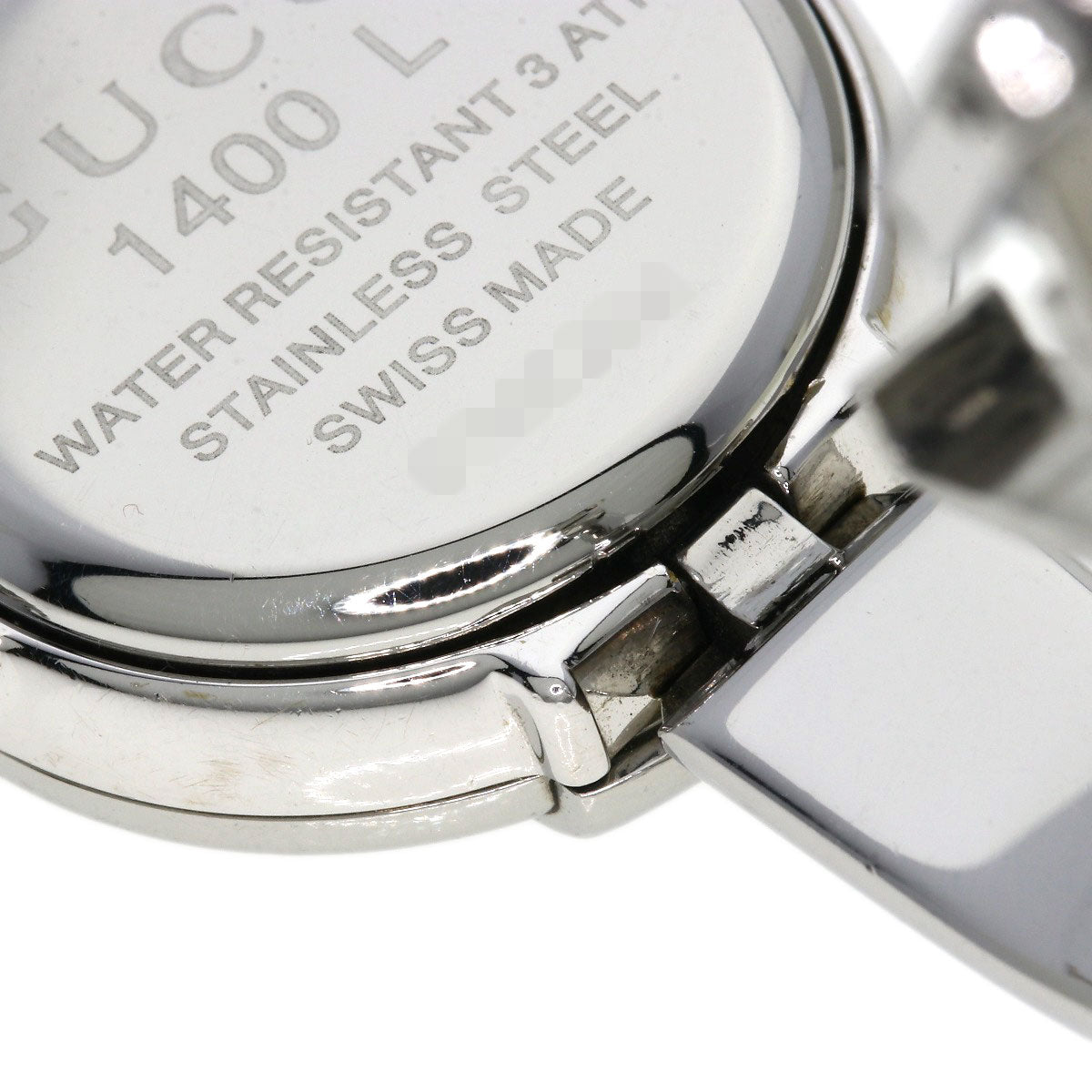 GUCCI Watches Quartz Stainless Steel , Stainless Steel Silver 1400L black dial Women Used