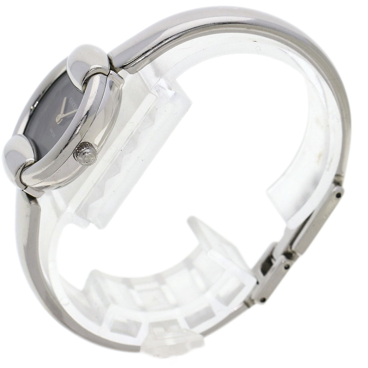 GUCCI Watches Quartz Stainless Steel , Stainless Steel Silver 1400L black dial Women Used