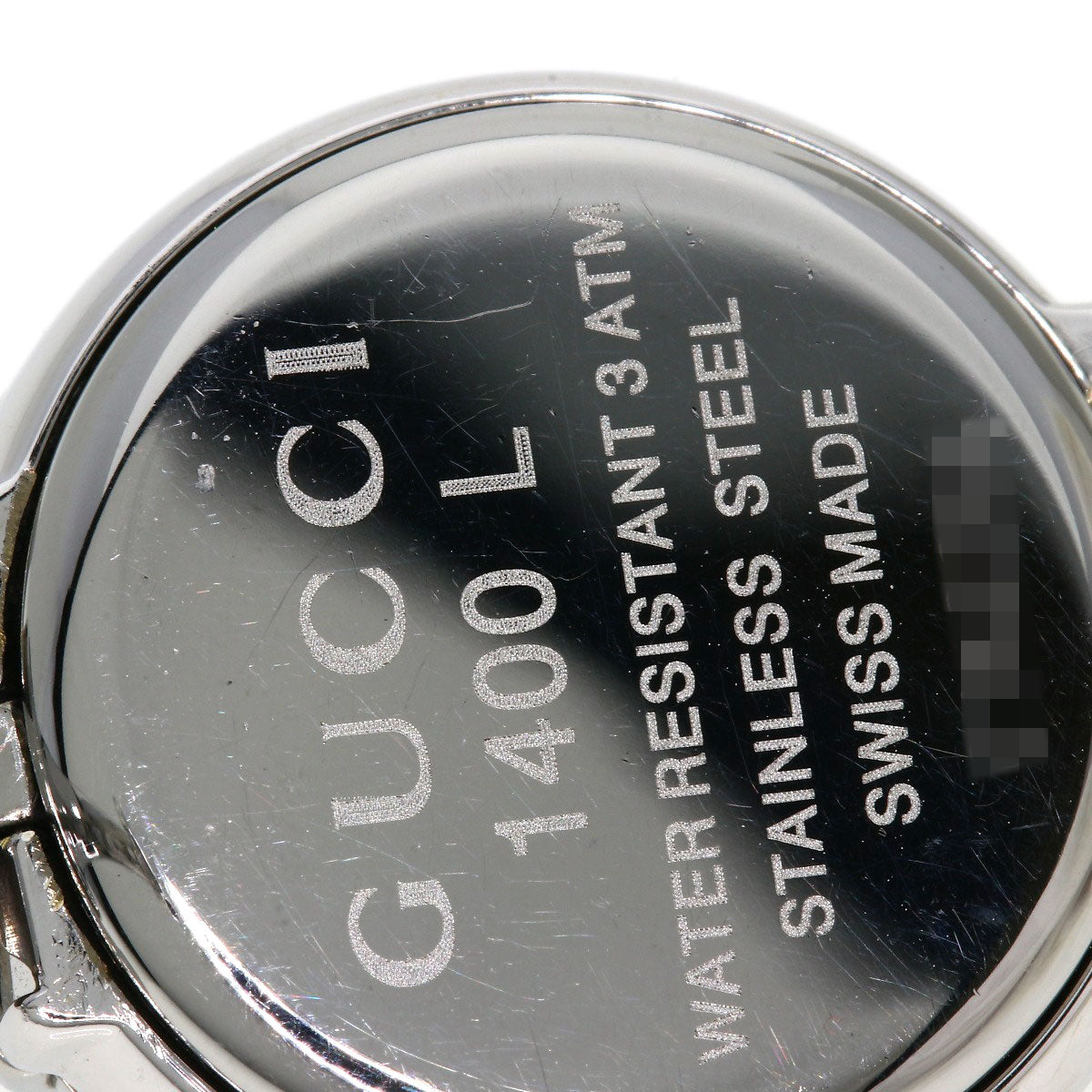 GUCCI Watches Quartz Stainless Steel , Stainless Steel Silver 1400L black dial Women Used