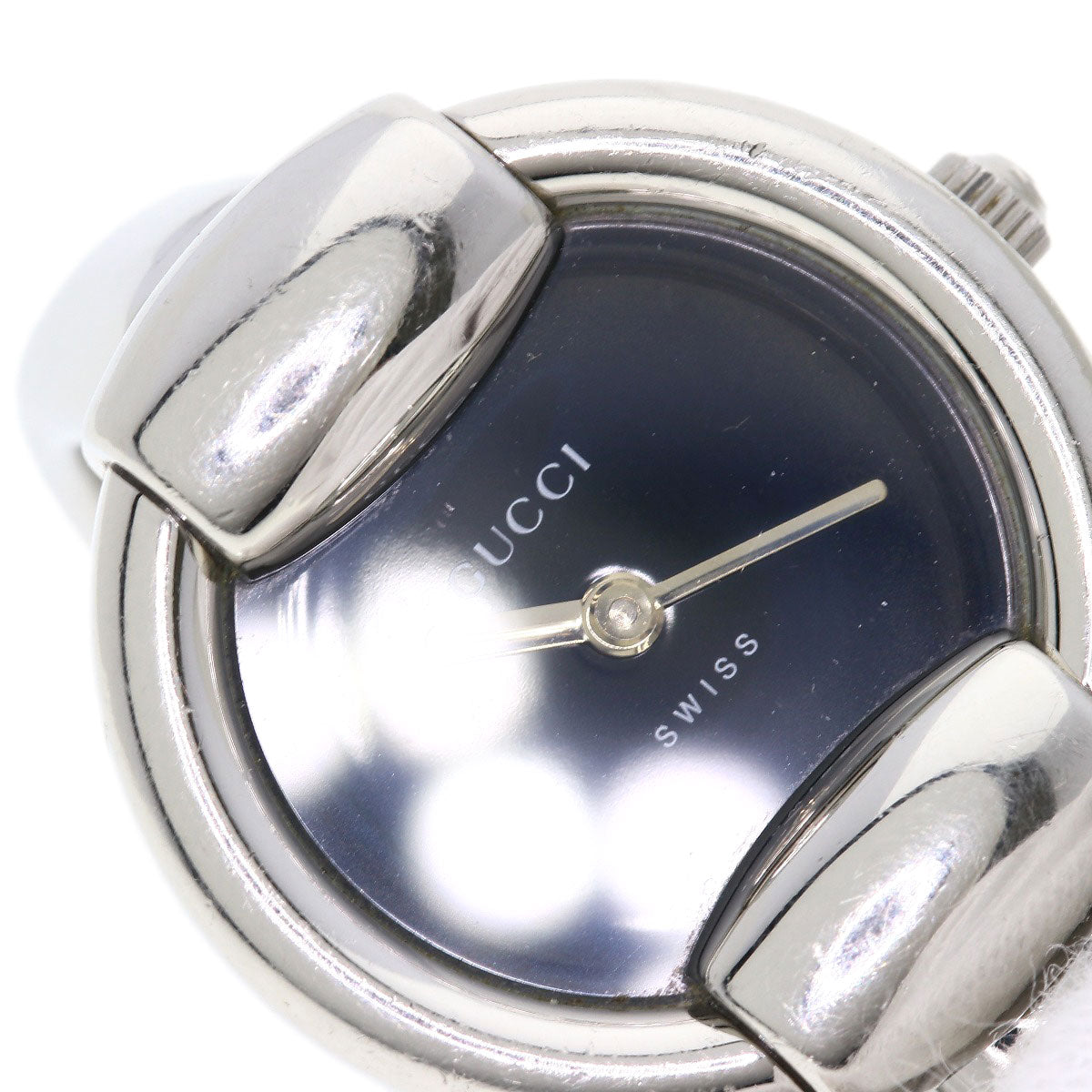 GUCCI Watches Quartz Stainless Steel , Stainless Steel Silver 1400L black dial Women Used
