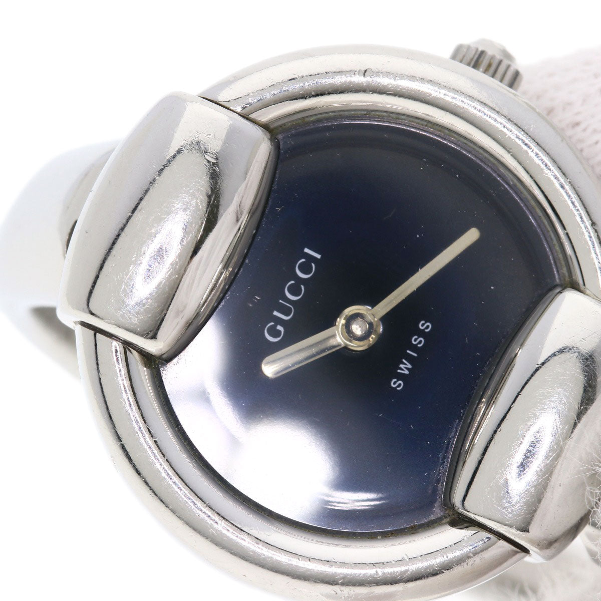 GUCCI Watches Quartz Stainless Steel , Stainless Steel Silver 1400L black dial Women Used