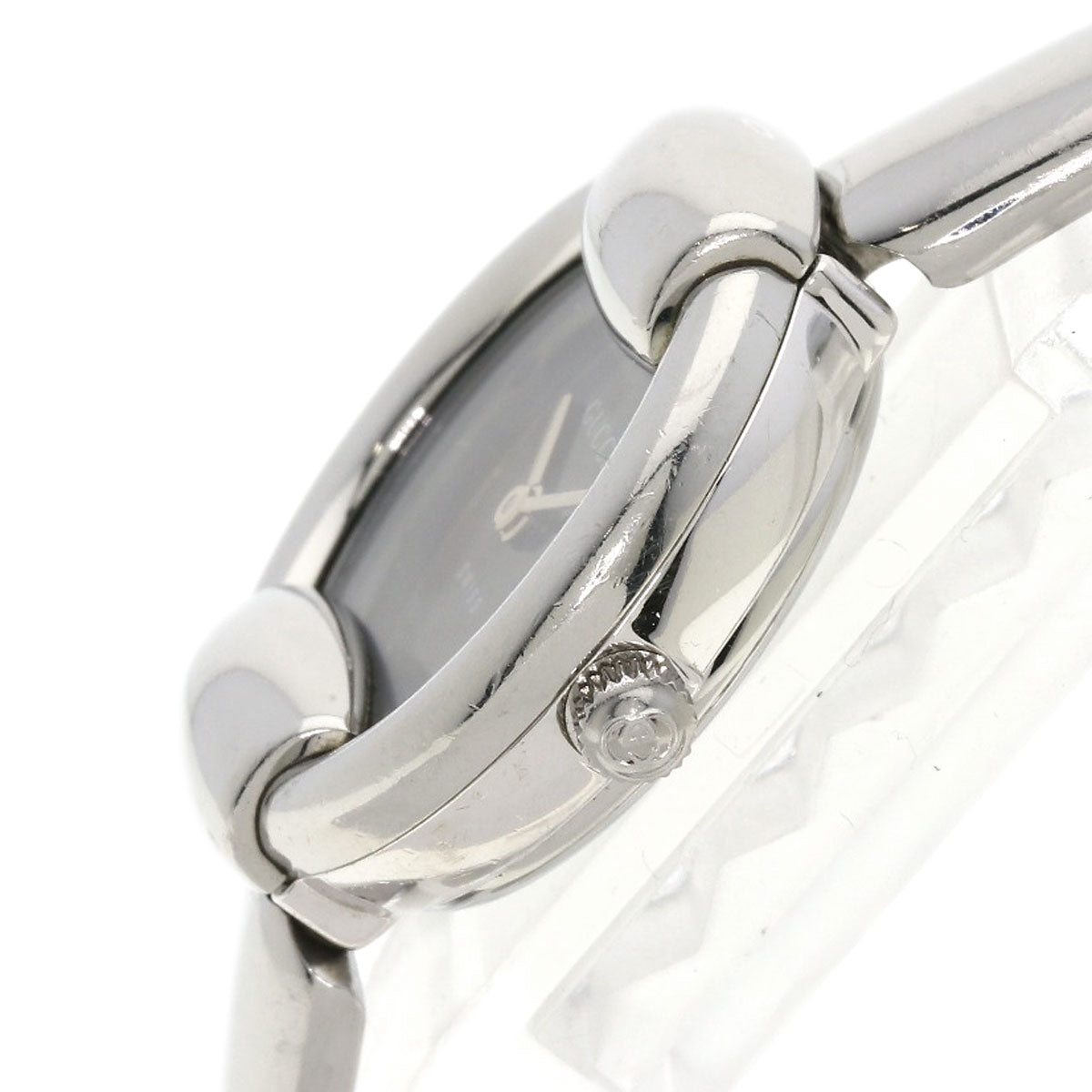GUCCI Watches Quartz Stainless Steel , Stainless Steel Silver 1400L black dial Women Used
