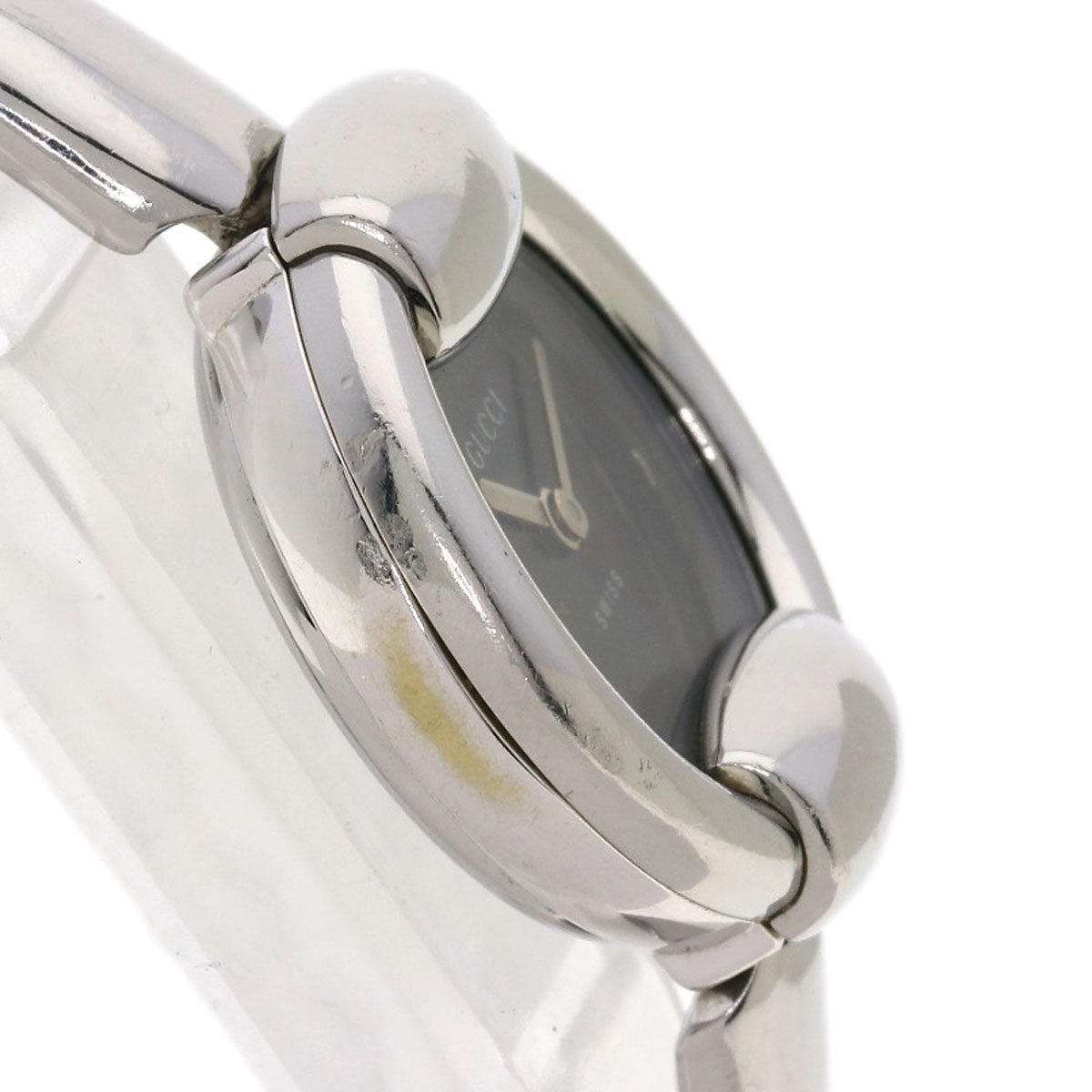 GUCCI Watches Quartz Stainless Steel , Stainless Steel Silver 1400L black dial Women Used