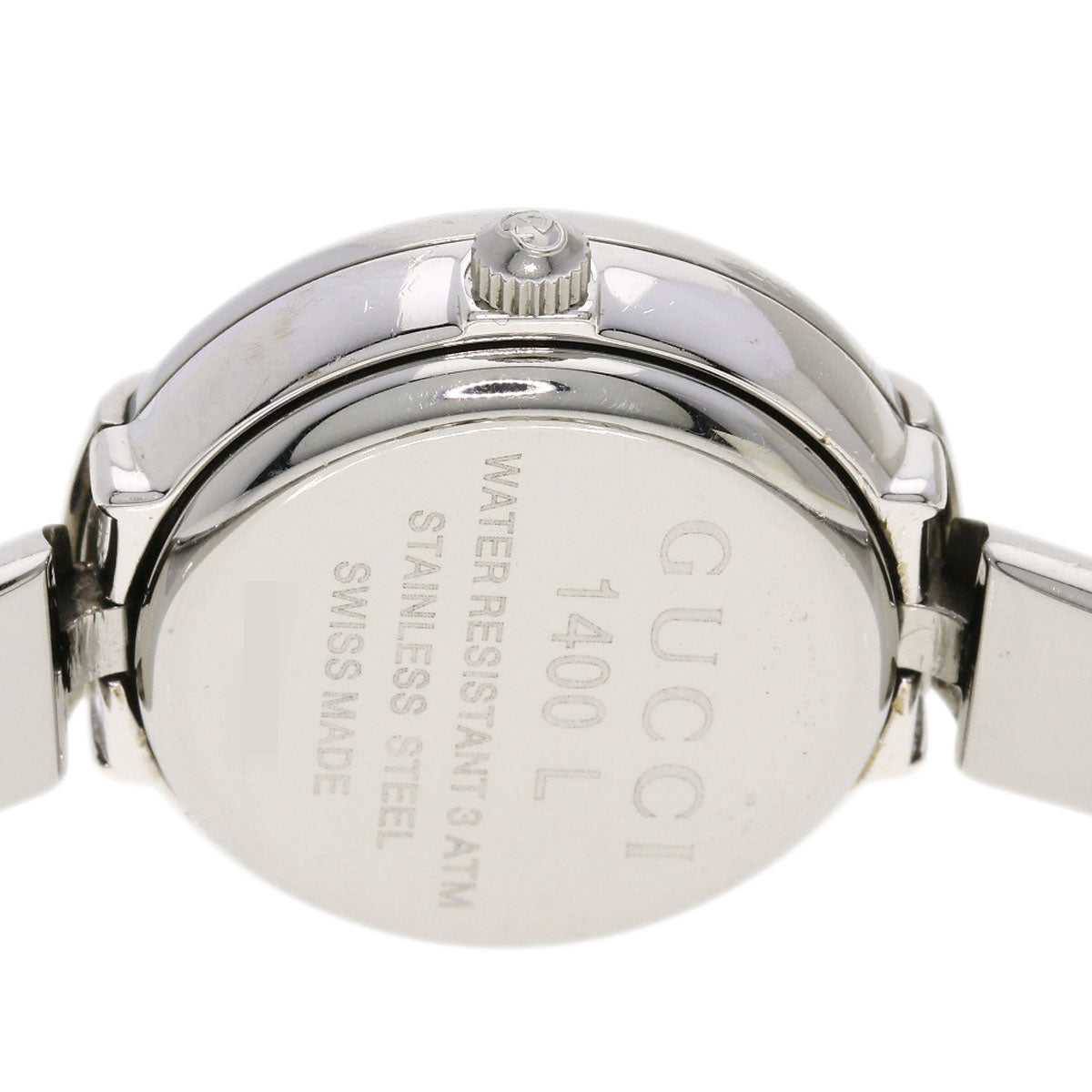 GUCCI Watches Quartz Stainless Steel , Stainless Steel Silver 1400L black dial Women Used