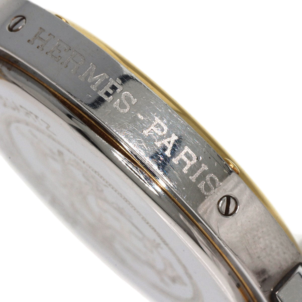 HERMES Watches Quartz Stainless Steel , SSxGP gold Clipper Ivory dial Women Used