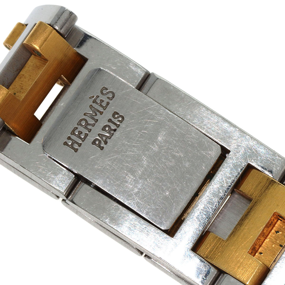 HERMES Watches Quartz Stainless Steel , SSxGP gold Clipper Ivory dial Women Used