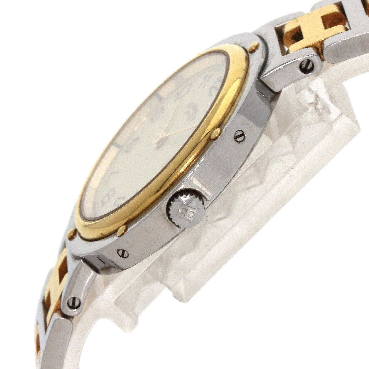 HERMES Watches Quartz Stainless Steel , SSxGP gold Clipper Ivory dial Women Used