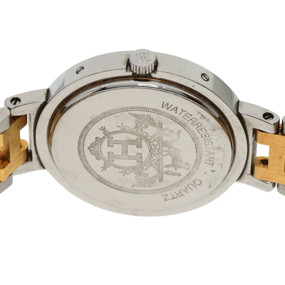 HERMES Watches Quartz Stainless Steel , SSxGP gold Clipper Ivory dial Women Used