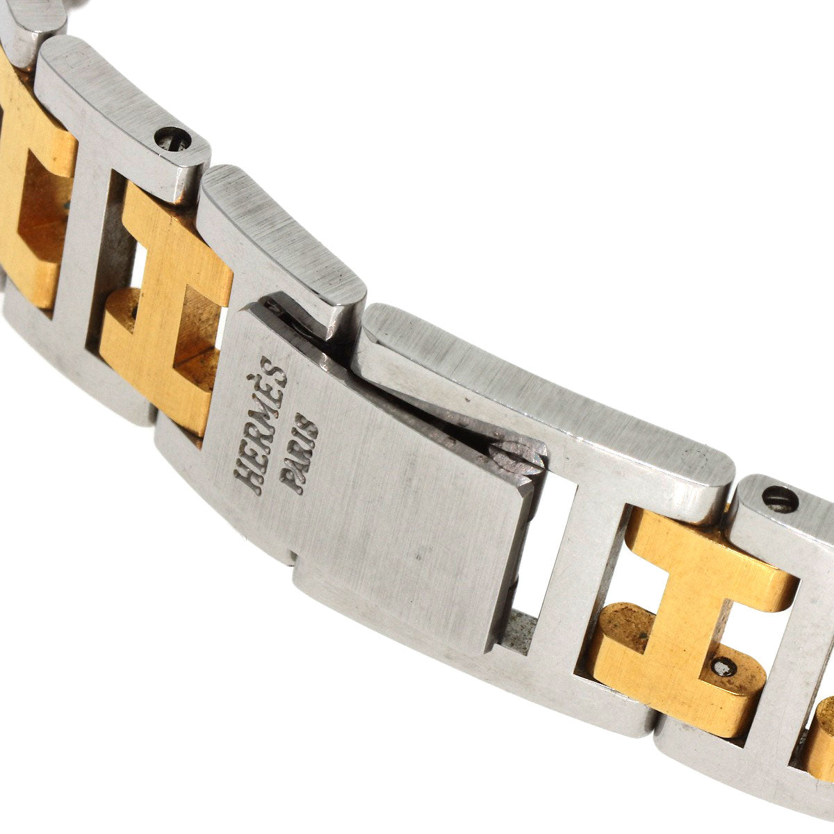 HERMES Watches Quartz Stainless Steel , SSxGP gold Clipper Ivory dial Women Used