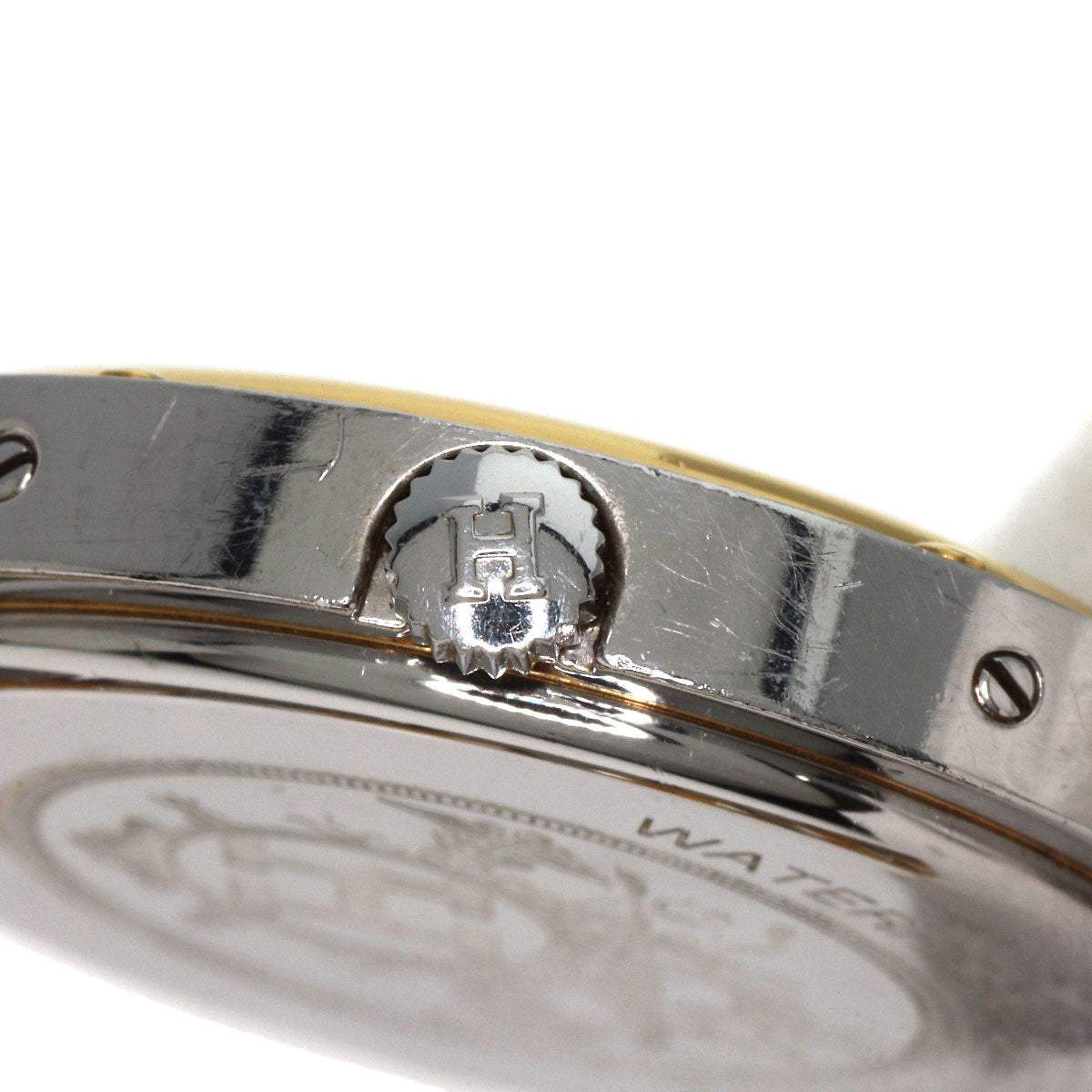 HERMES Watches Quartz Stainless Steel , SSxGP gold Clipper Ivory dial Women Used