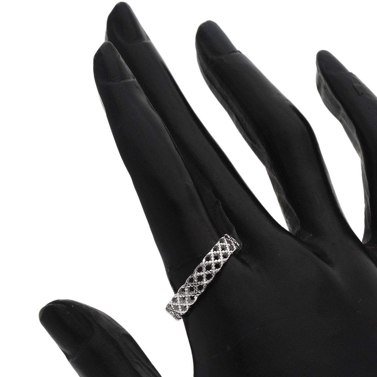GUCCI Ring K18WG Silver Diamantissima #19