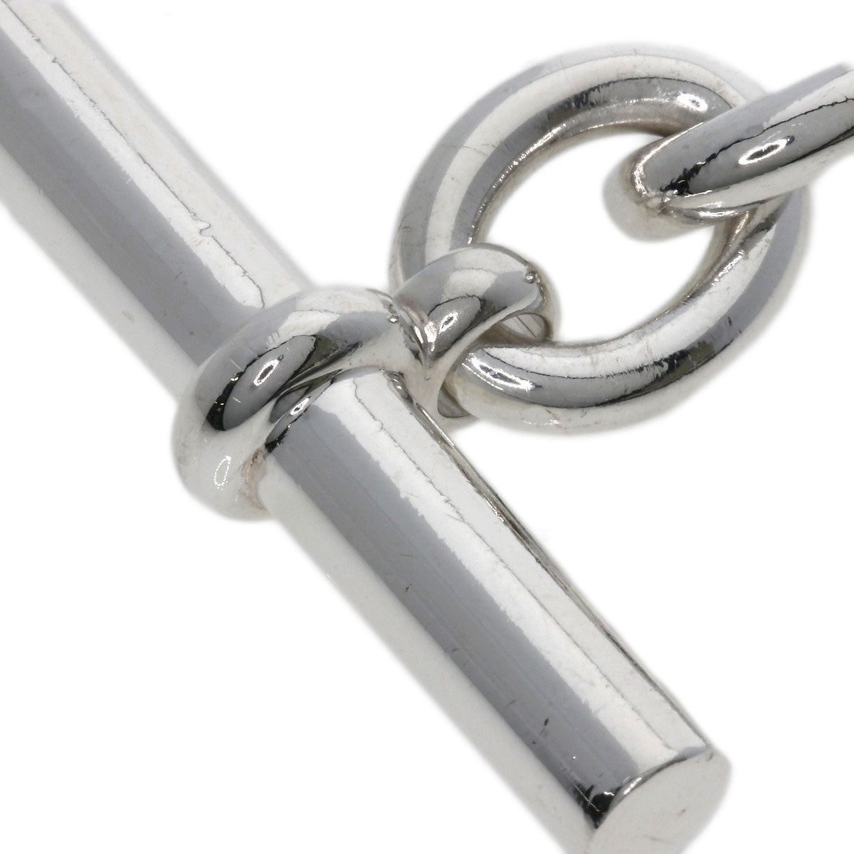 HERMES bracelet SV Silver Chene Dunkle GM Women Used