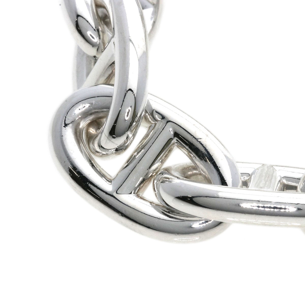 HERMES bracelet SV Silver Chene Dunkle GM Women Used