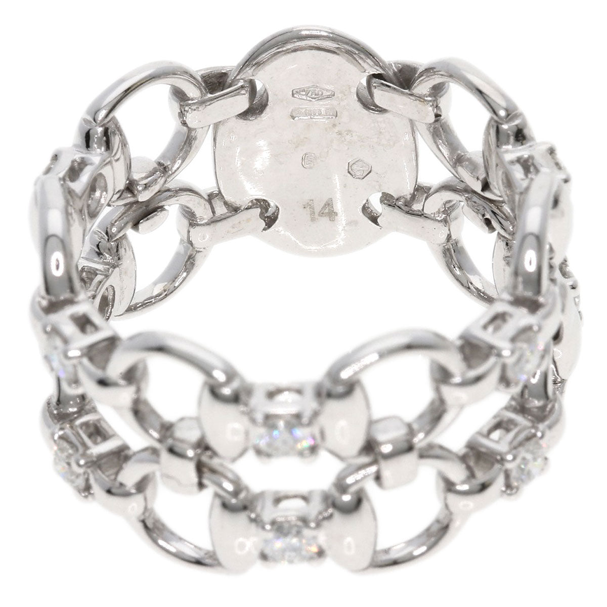GUCCI Ring K18WG Silver Diamond #14
