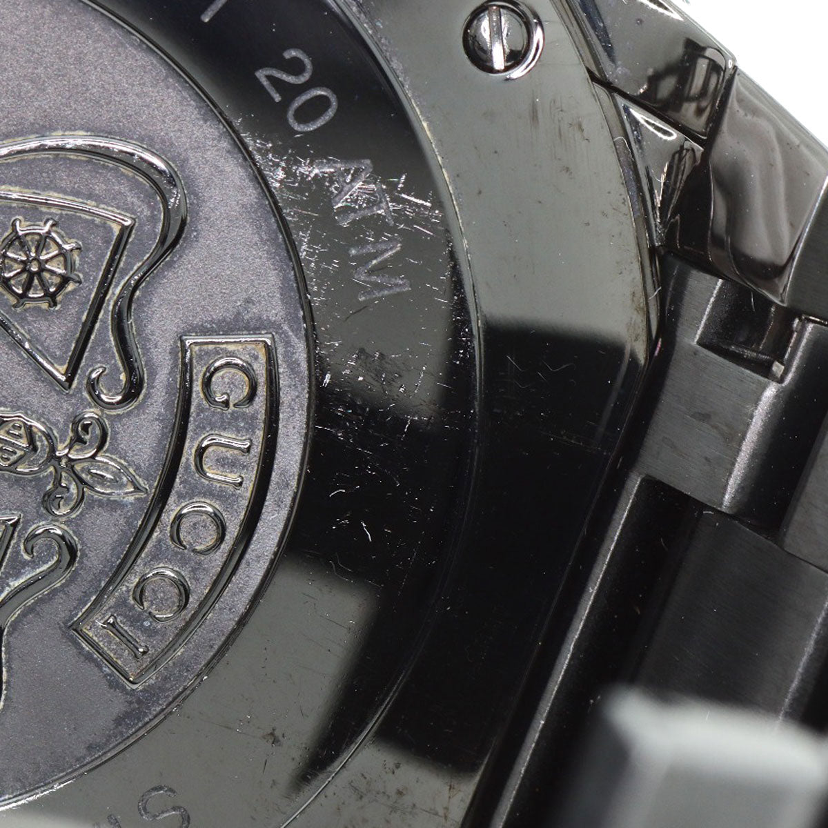 GUCCI Watches Quartz YA136.2 Stainless Steel , Stainless Steel black Dive black dial mens Used