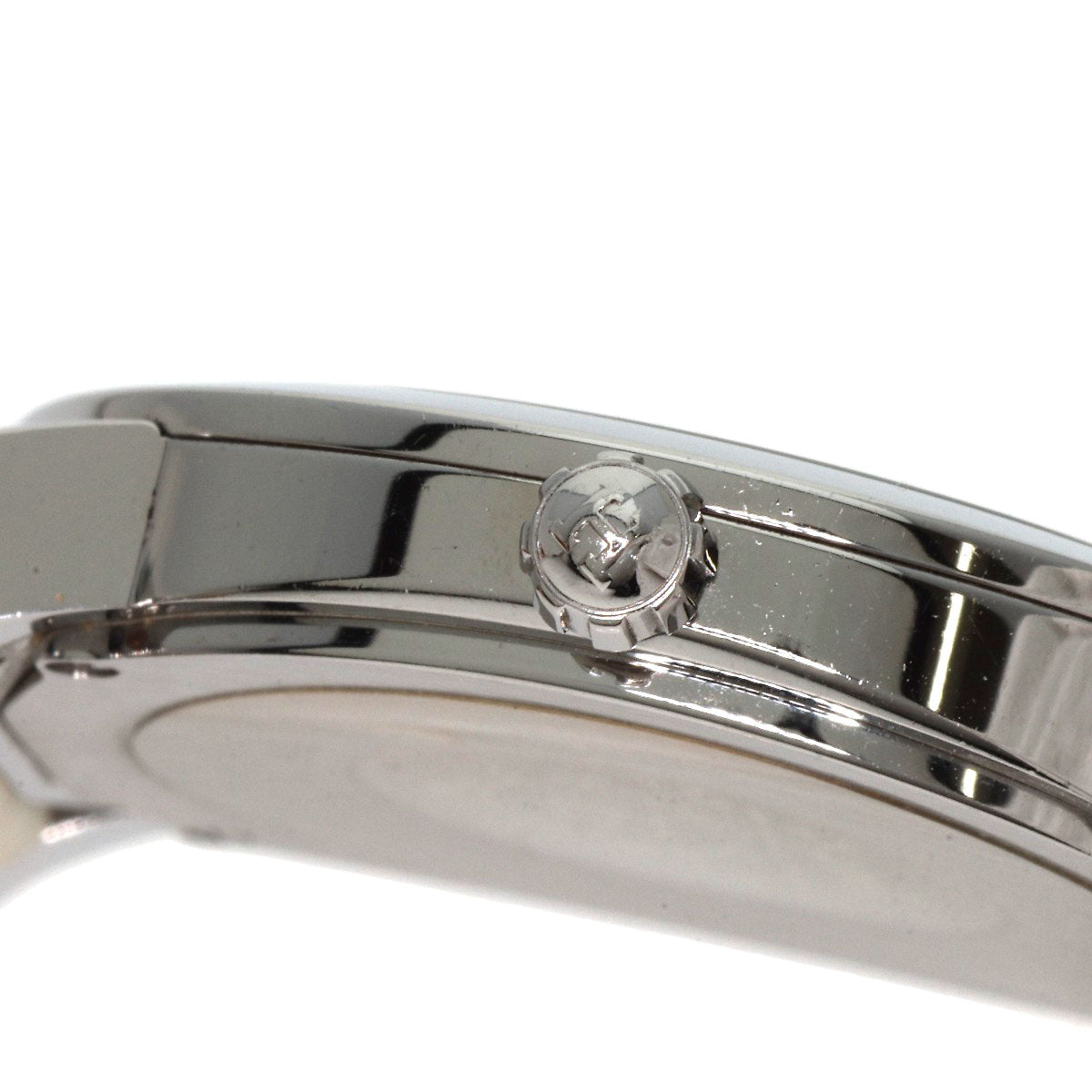 HERMES Watches Quartz HR1.510 Stainless Steel, Leather Silver H watch Rondo white dial Women Used