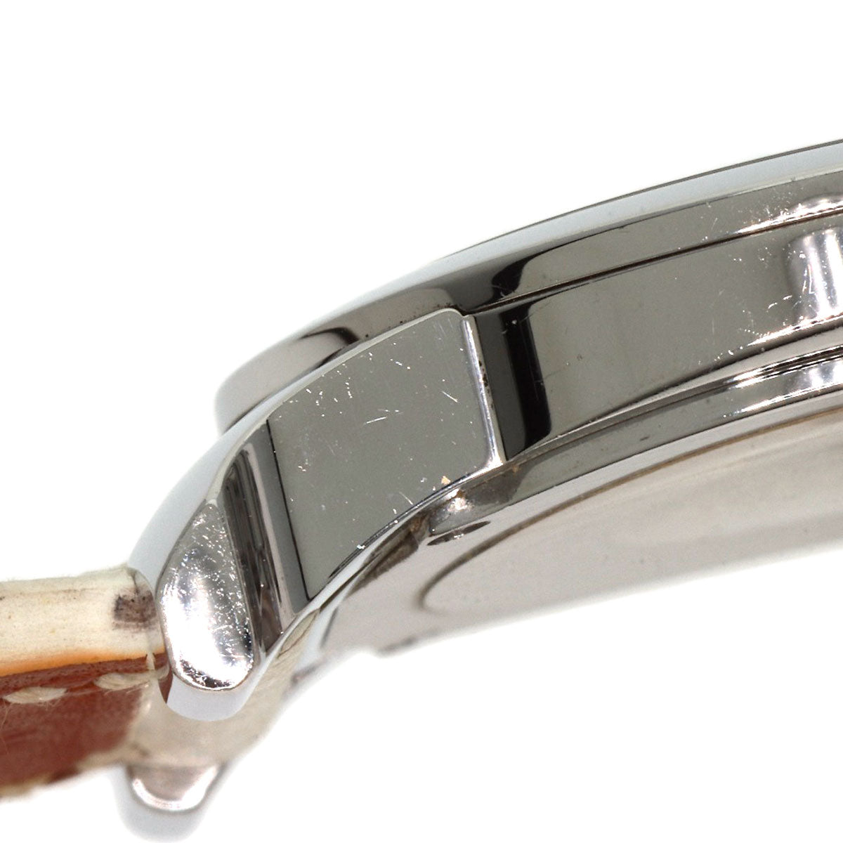 HERMES Watches Quartz HR1.510 Stainless Steel, Leather Silver H watch Rondo white dial Women Used