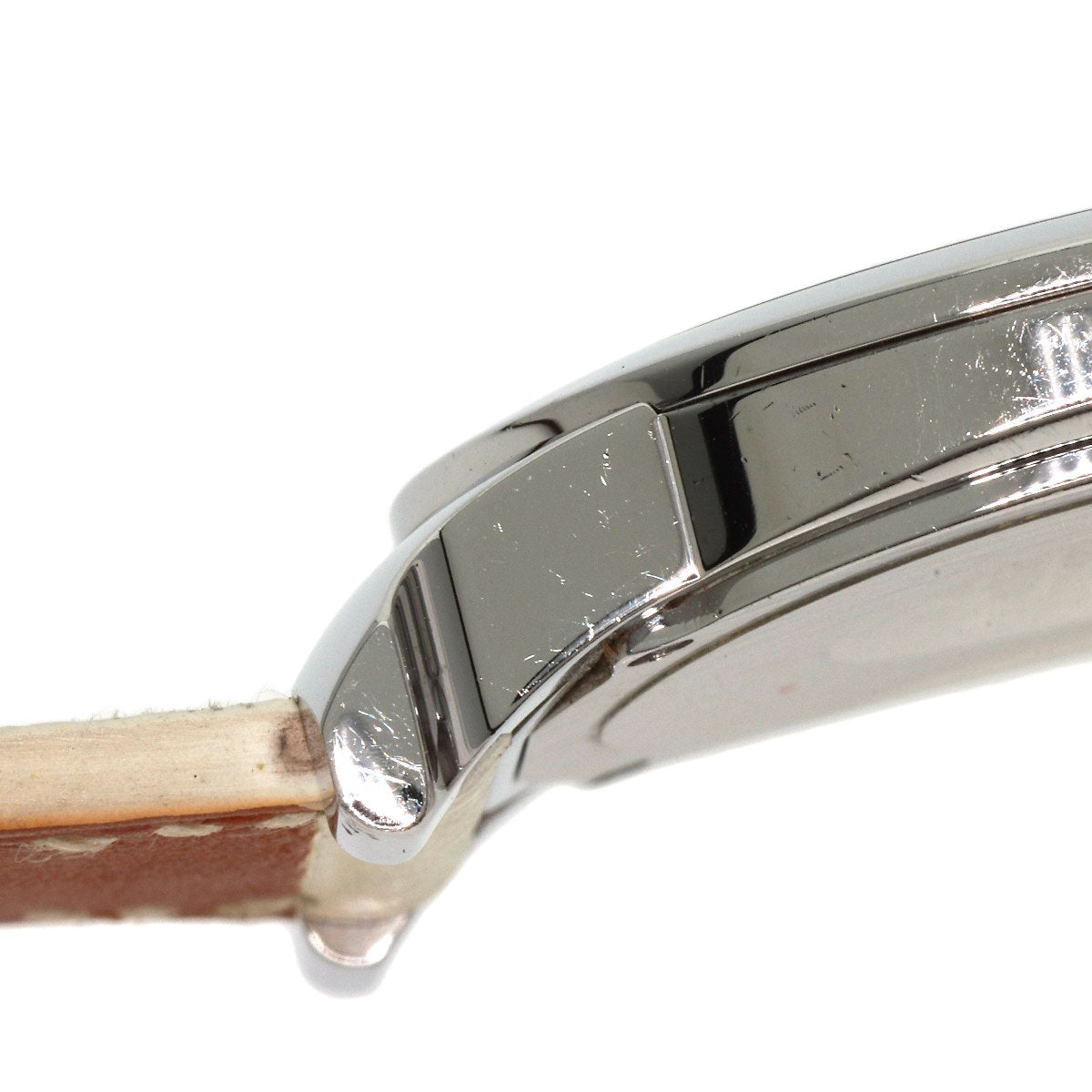 HERMES Watches Quartz HR1.510 Stainless Steel, Leather Silver H watch Rondo white dial Women Used