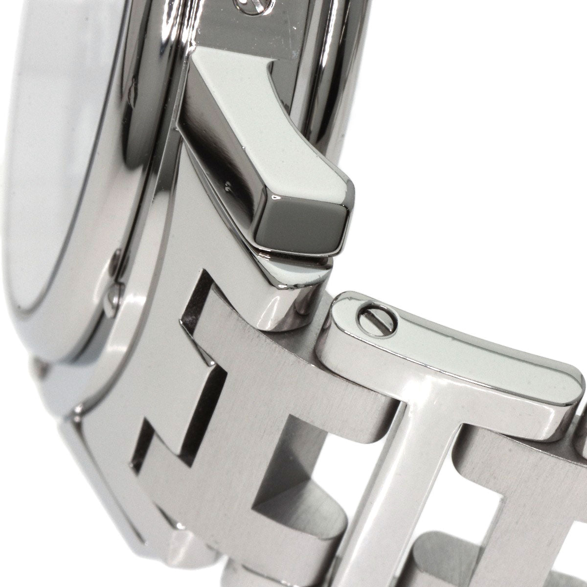 HERMES Watches Quartz CL1.910 Stainless Steel Silver Clipper Chronograph black dial