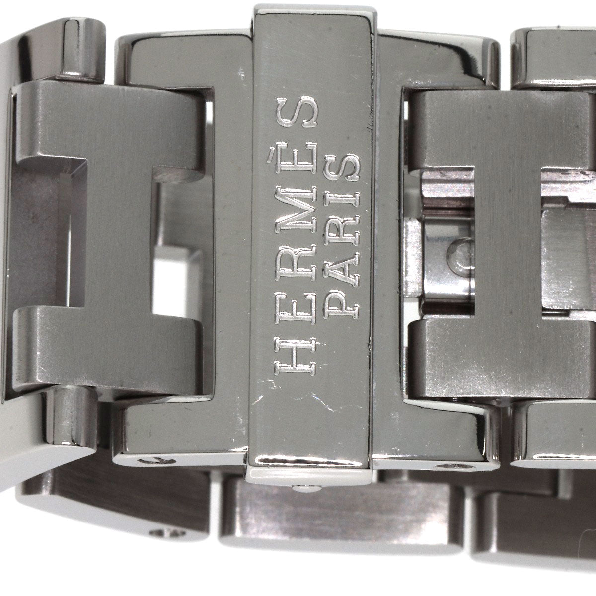 HERMES Watches Quartz CL1.910 Stainless Steel Silver Clipper Chronograph black dial