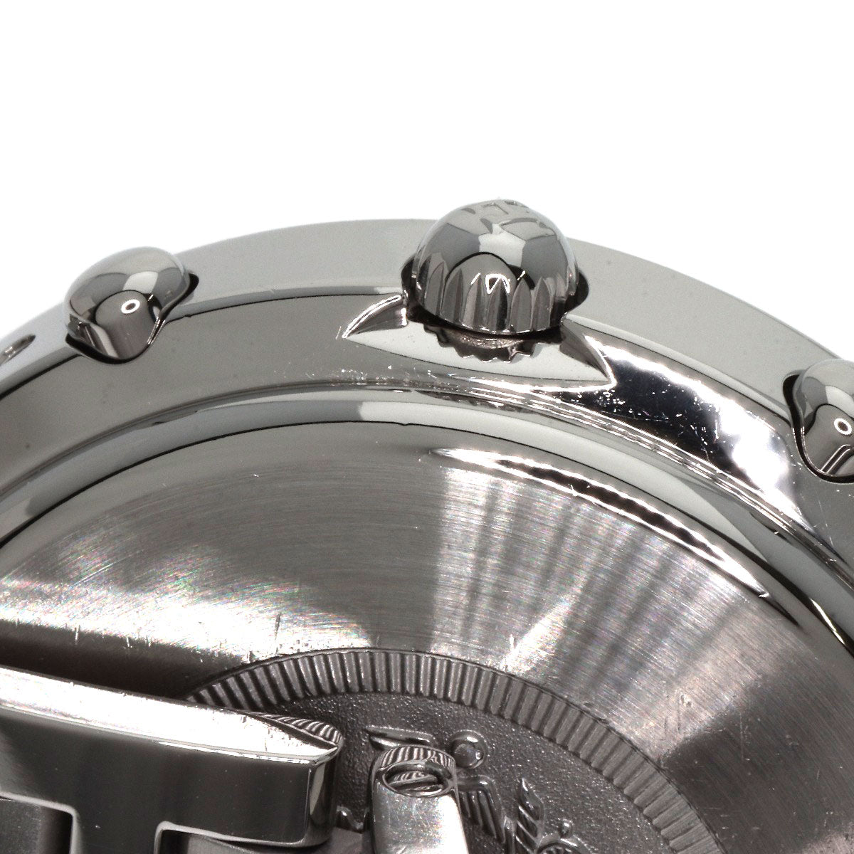 HERMES Watches Quartz CL1.910 Stainless Steel Silver Clipper Chronograph black dial