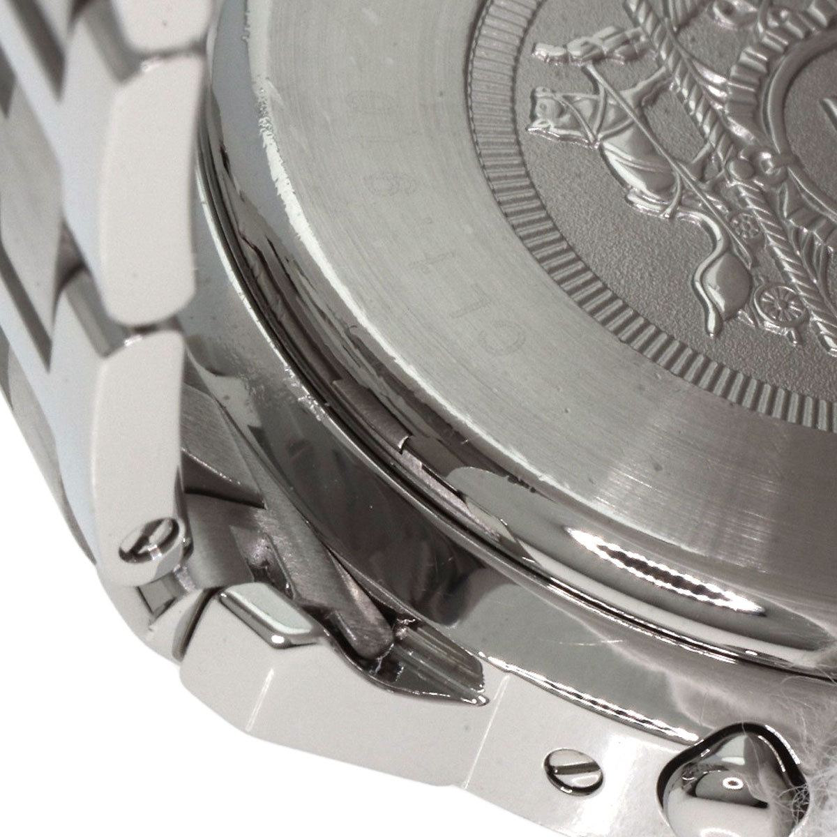 HERMES Watches Quartz CL1.910 Stainless Steel Silver Clipper Chronograph black dial