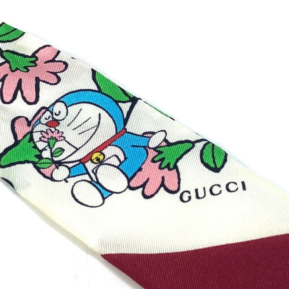 GUCCI scarf 656611 silk multicolor Doraemon DORAEMON collaboration scarf Women Used