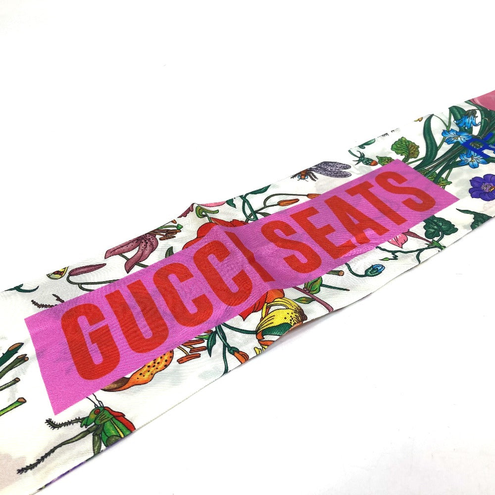GUCCI scarf 678992 silk multicolor 100th anniversary flora floral pattern Neck bow Women Used