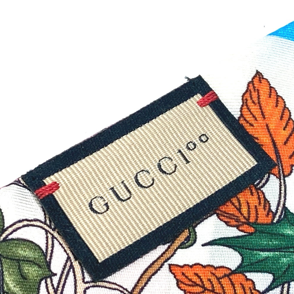 GUCCI scarf 678992 silk multicolor 100th anniversary flora floral pattern Neck bow Women Used