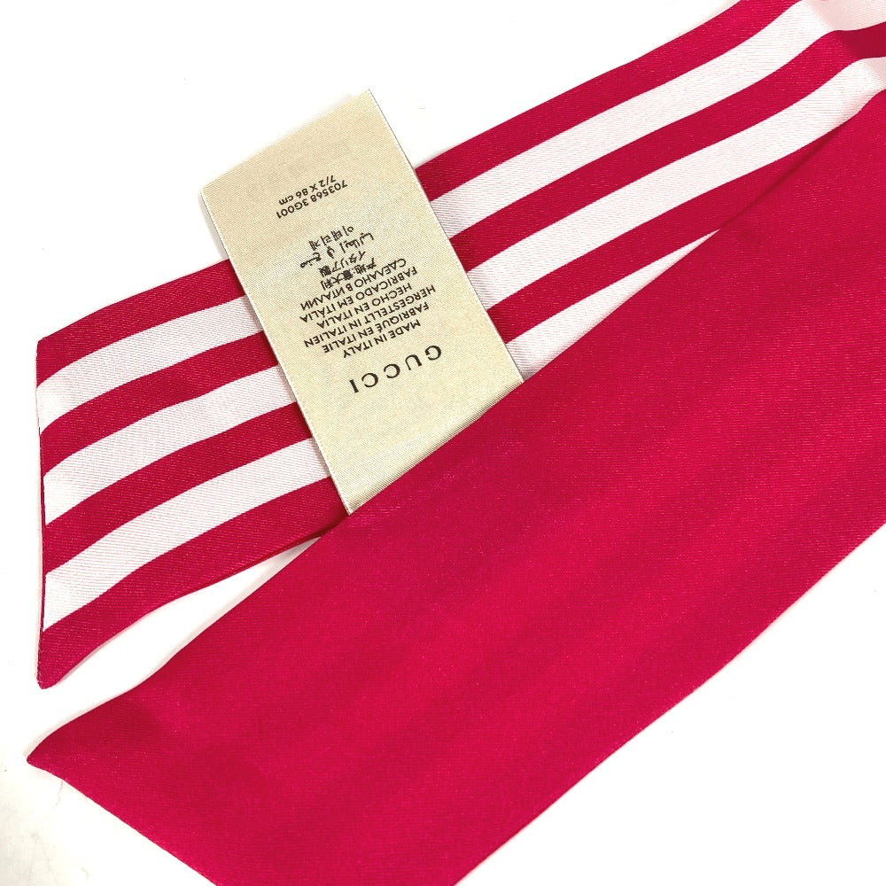 GUCCI scarf 703568 silk pink bandeau scarf Adidas adidas collaboration Women Used